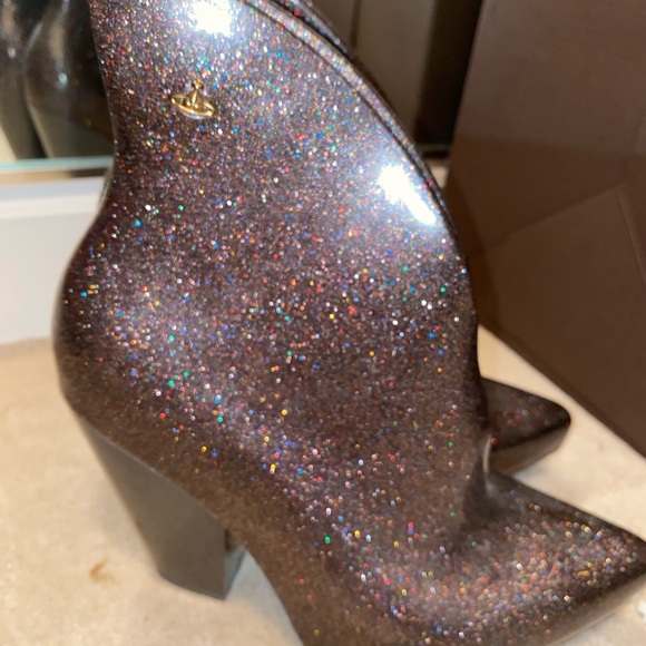 Vivienne Westwood X Melissa galaxy wedges boots - Picture 2 of 7